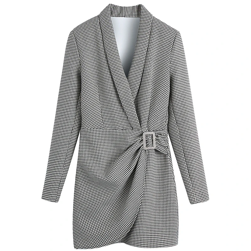 Casual Vintage Mini Dress Women Houndstooth Wrap With Belt Shirt Dress Long Sleeve V-neck Female Evening Outfits Spring Autumn
Casual Vintage Mini Dress Women Houndstooth Wrap With Belt Shirt Dress Long Sleeve V-neck Female Evening Outfits Spring Autumn