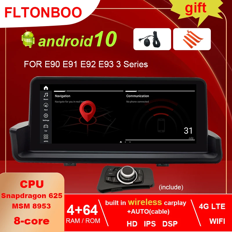 10 25 "Android 8 1 Автомобильный Gps радио плеер навигация ID7 для BMW E90 E91 E92 E93 3 серии 6 ядер