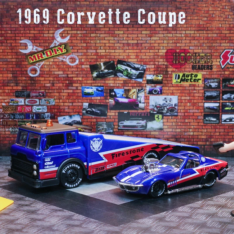 Maisto 1:64 RAMP TRUCK 1969 Corvette Coupe transport Die-casting car model collection gift toy boys
Maisto 1:64 RAMP TRUCK 1969 Corvette Coupe transport Die-casting car model collection gift toy boys