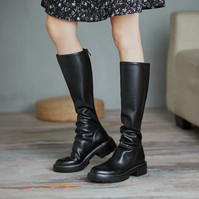 New Fashion Women Autumn Winter Knee High Boots Soft Leather Brand Shoes Woman Med Heel Casual Shoes Long Boots Black Size 34-39
New Fashion Women Autumn Winter Knee High Boots Soft Leather Brand Shoes Woman Med Heel Casual Shoes Long Boots Black Size 34-39