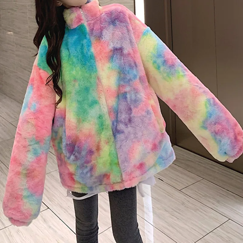 Kpop Ins Women Winter Warm Coats Tide Faux Rabbit Fur Thicken Oversized Chic Tie-Dye Harajuku Streetwear Female Casual Jackets
Kpop Ins Women Winter Warm Coats Tide Faux Rabbit Fur Thicken Oversized Chic Tie-Dye Harajuku Streetwear Female Casual Jackets