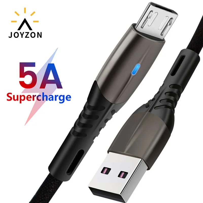 Светодиодный кабель Micro USB для Xiaomi Redmi 4X Note 4 5 Реверсивный зарядный Samsung S7 мобильный