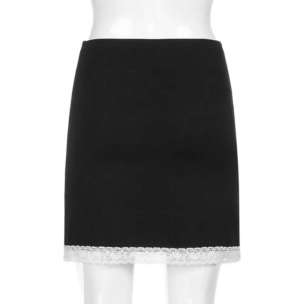 Summer New Lace Hem Skirt Women Club Party Slim Lace-up Sexy High Waist Short Skirts Black E Girl Aesthetic Mini Tennis Skirt
Summer New Lace Hem Skirt Women Club Party Slim Lace-up Sexy High Waist Short Skirts Black E Girl Aesthetic Mini Tennis Skirt