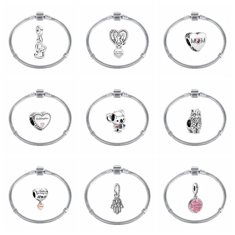 KOJ 925 Sterling Silver Beads Cute Animal Fox Dog Koala Heart Shape Charms Bead Fit Original Pandora Bracelet DIY Making Jewelry
KOJ 925 Sterling Silver Beads Cute Animal Fox Dog Koala Heart Shape Charms Bead Fit Original Pandora Bracelet DIY Making Jewelry
