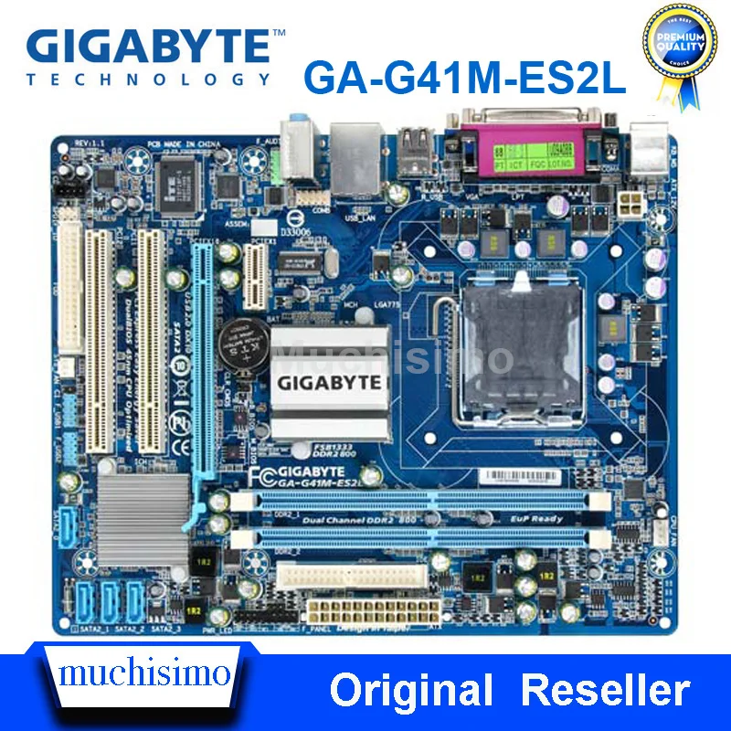 Десктопная Материнская плата GIGABYTE G41 Socket LGA 775 GA-G41M-ES2L для Core 2 DDR2 8G Micro ATX