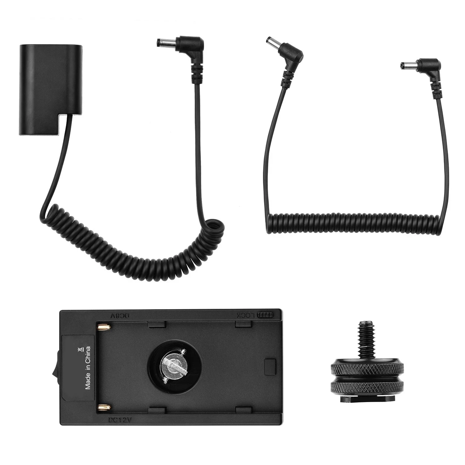 NP-F970 F750 Battery Plate Holder Adapter with DMW-DCC12 Dummy Battery Coupler for GH3/GH4/GH5/GH5S Cameras
NP-F970 F750 Battery Plate Holder Adapter with DMW-DCC12 Dummy Battery Coupler for GH3/GH4/GH5/GH5S Cameras