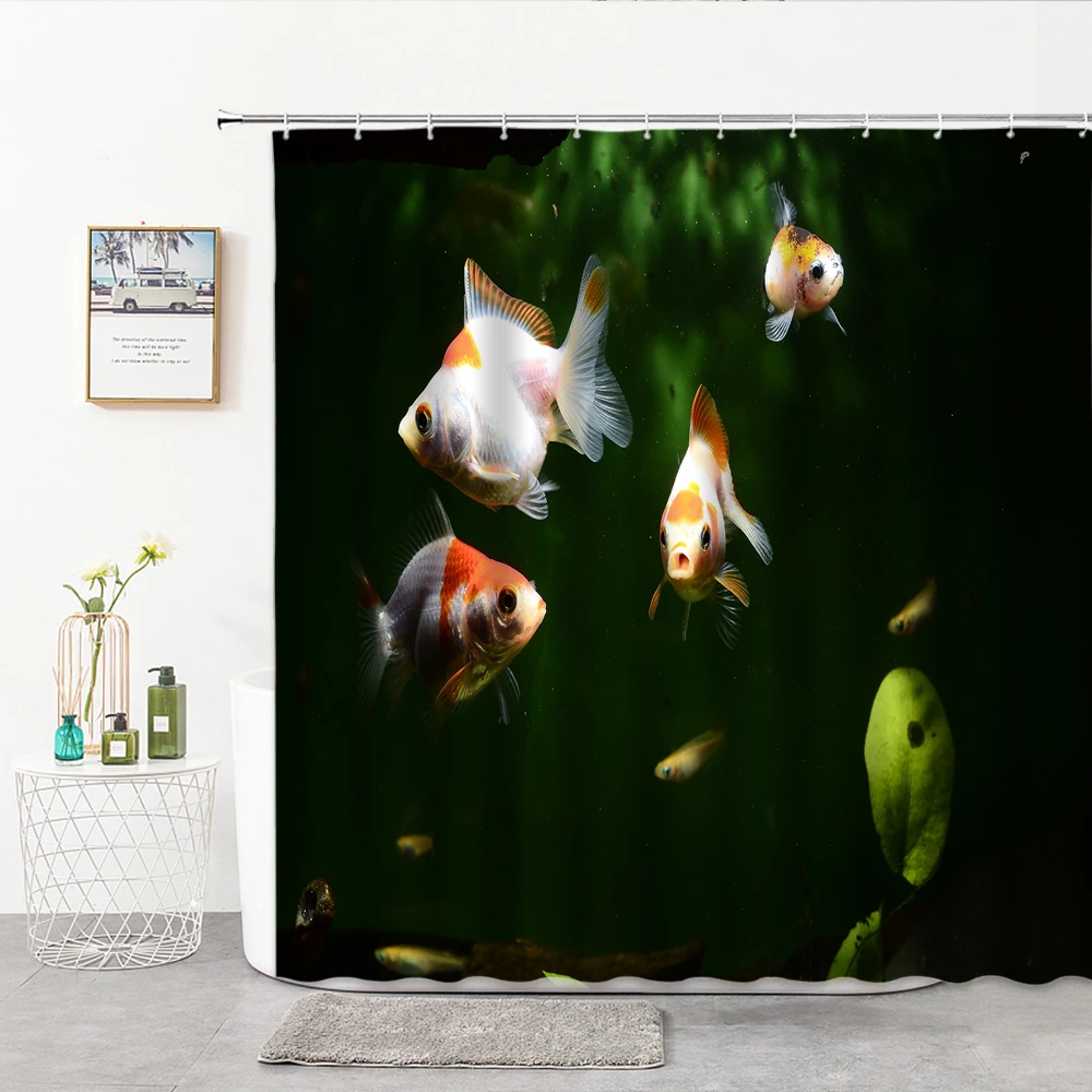 Creative Cat And Fish Shower Curtain Set Sea Creatures Living Room Backgroun Home Bath Decor Fabric Curtain 3D Bathroom Supplies 
Creative Cat And Fish Shower Curtain Set Sea Creatures Living Room Backgroun Home Bath Decor Fabric Curtain 3D Bathroom Supplies