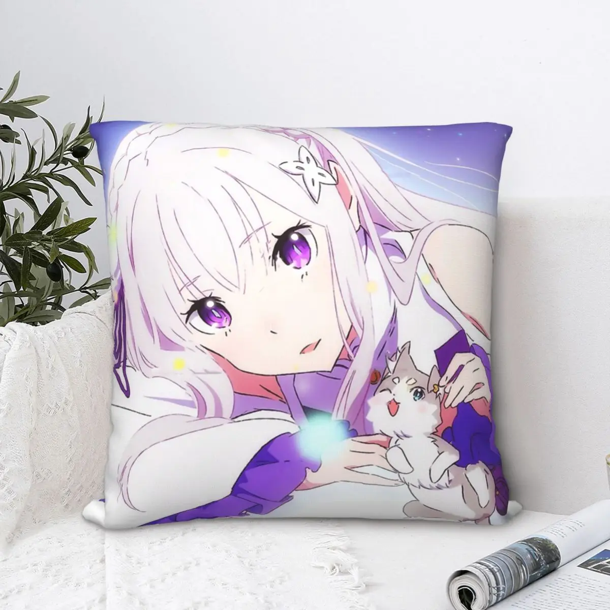 Emilia Pillowcase Re Life in a Different World From Zero Backpack Cushion Livingroom DIY Printed Car Hug Pillowcase Decorative
Emilia Pillowcase Re Life in a Different World From Zero Backpack Cushion Livingroom DIY Printed Car Hug Pillowcase Decorative