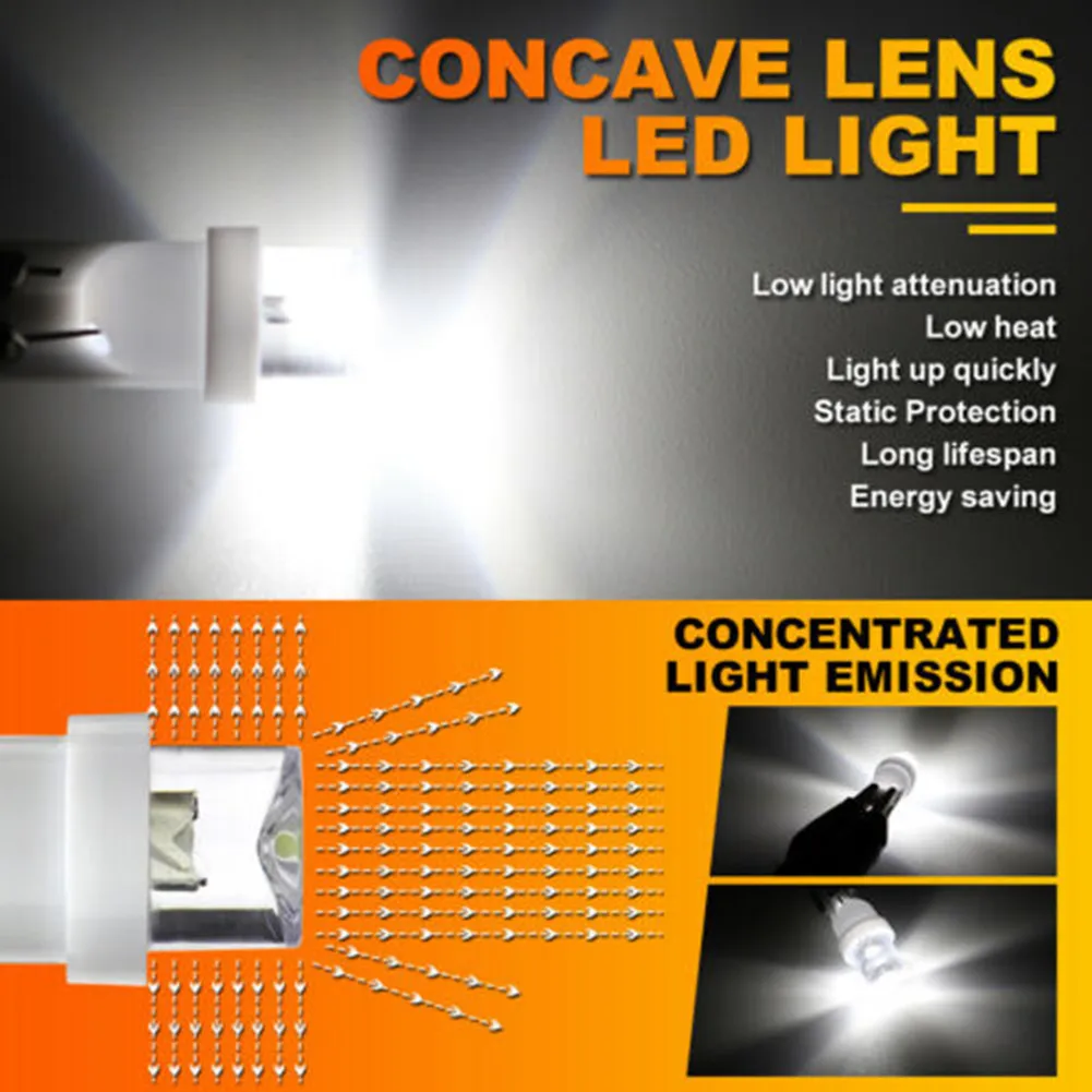 Dome T10 LED Bulb For Both External Interior Lamp Map Reading Light Spotlight On Top
Dome T10 LED Bulb For Both External Interior Lamp Map Reading Light Spotlight On Top