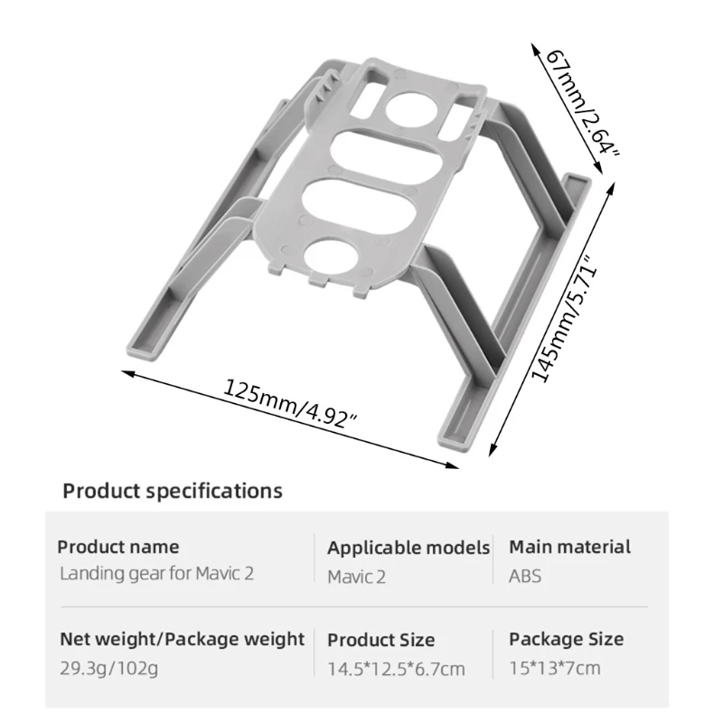Быстросъемное шасси для dji- Mavic 2 Pro/увеличительная ножка удлинителя высоты дрона 
Быстросъемное шасси для dji- Mavic 2 Pro/увеличительная ножка удлинителя высоты дрона