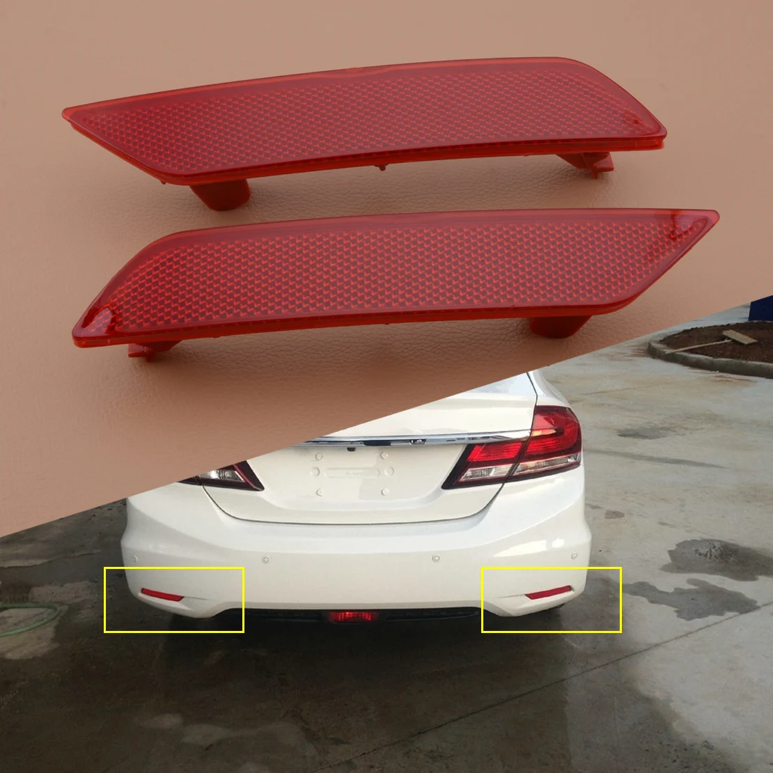 Pair Red Len Bumper Reflector Marker Light Cover fit for Honda Civic Sedan 2013 2014 2015
Pair Red Len Bumper Reflector Marker Light Cover fit for Honda Civic Sedan 2013 2014 2015