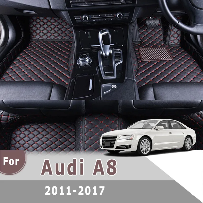 

RHD Carpets For Audi A8 2017 2016 2015 2014 2013 2012 2011 Custom Leather Car Floor Mats Auto Interior Accessories Rugs Covers
