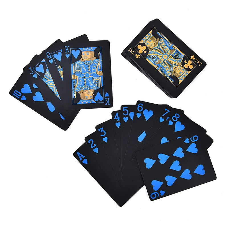 

55 шт./компл. водонепроницаемые пластиковые игральные карты из ПВХ, покер, Классические фокусы, инструмент, чистый черный волшебный ящик, упа...