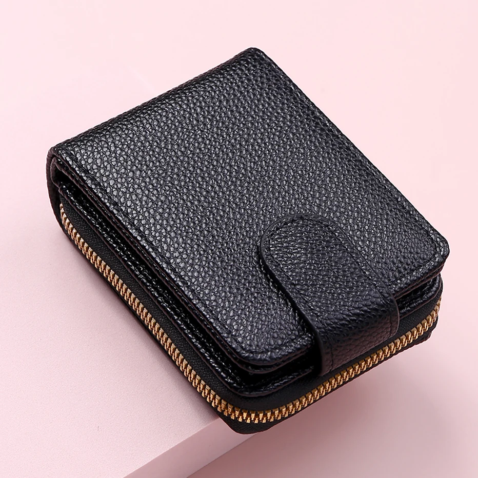 2021 New ID/Bank/Credit Card Holder Women Men Leather Buckle Short Wallet High Quality Coin Purse Card Case Anti-theft Swipe
2021 New ID/Bank/Credit Card Holder Women Men Leather Buckle Short Wallet High Quality Coin Purse Card Case Anti-theft Swipe
