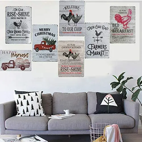 Creative Fresh Egg Farmers Market Metal Iron Plate Sign Kitchen Farm Home Decoration Sign Gift Customizable 8X12 Inches
Creative Fresh Egg Farmers Market Metal Iron Plate Sign Kitchen Farm Home Decoration Sign Gift Customizable 8X12 Inches