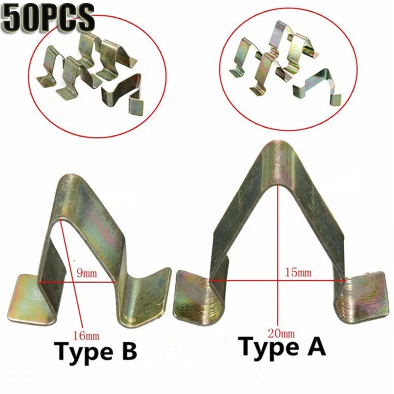 50Pcs Auto Metal Trim Interior Panel Lining Clip Interior Upholstery Retainer Rivet Fastener Clip For V W For Audi Seat For Skod 
50Pcs Auto Metal Trim Interior Panel Lining Clip Interior Upholstery Retainer Rivet Fastener Clip For V W For Audi Seat For Skod