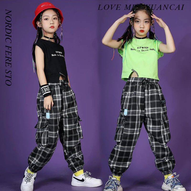 Girls Stage Dance Costume Clothes Hip Hop Clothing SleevelessTshirt Streetwear Jogger Pants For Kids Jazz Party Festival Outfits
Girls Stage Dance Costume Clothes Hip Hop Clothing SleevelessTshirt Streetwear Jogger Pants For Kids Jazz Party Festival Outfits