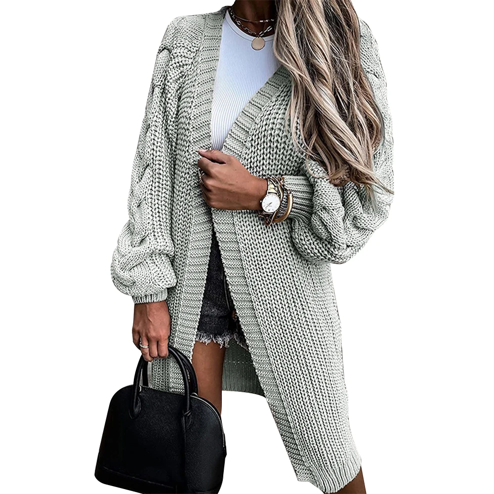 Women Solid Knitted All-matched Cardigan Long Sleeve Winter Casua Winter Autumn Long Ladies Outwearl Lantern Sleeve Coat 2021
Women Solid Knitted All-matched Cardigan Long Sleeve Winter Casua Winter Autumn Long Ladies Outwearl Lantern Sleeve Coat 2021