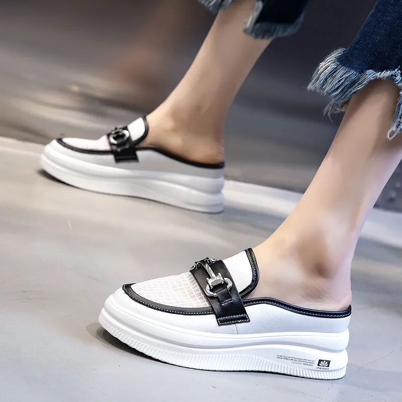 FEDONAS Metal Decoration Women Mules Shoes Genuine Leather Platform Genuine Leather Flat Shoes Punk Casual Party Shoes Woman
FEDONAS Metal Decoration Women Mules Shoes Genuine Leather Platform Genuine Leather Flat Shoes Punk Casual Party Shoes Woman