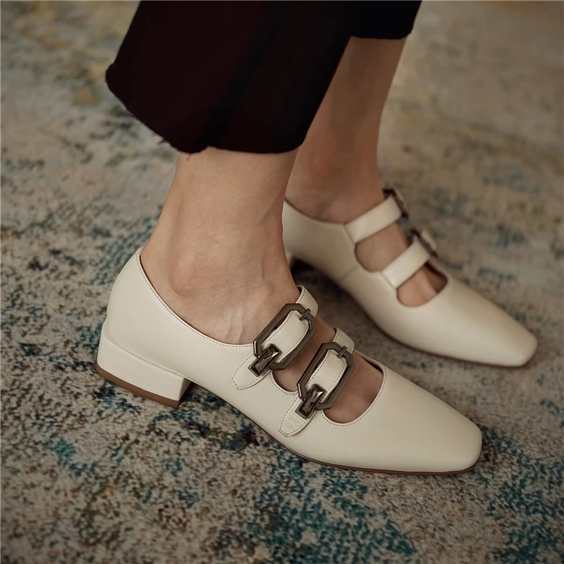 VERCONAS Mary Janes Fashion Retro Women Pumps Spring 2021 Square Toe Buckle Genuine Leather Low Heels Office Casual Shoes Woman
VERCONAS Mary Janes Fashion Retro Women Pumps Spring 2021 Square Toe Buckle Genuine Leather Low Heels Office Casual Shoes Woman