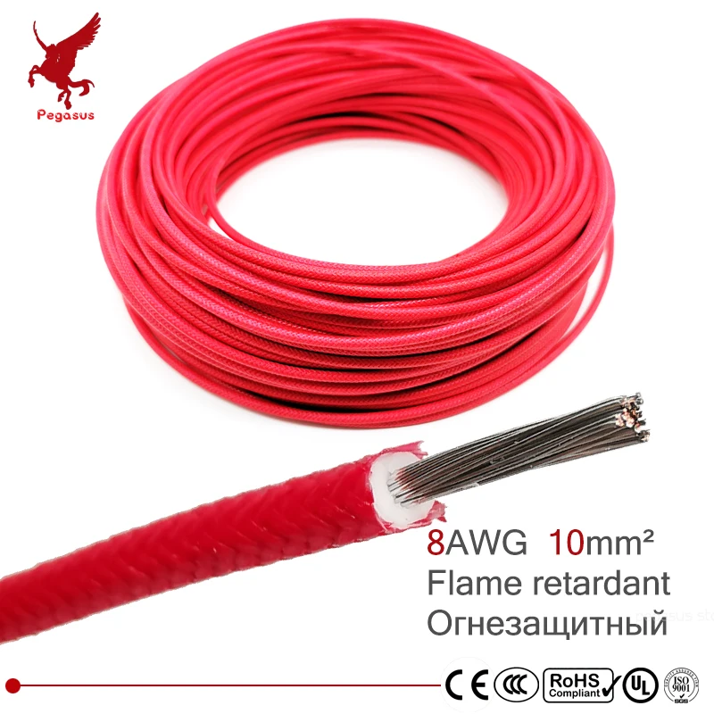 Кабель питания 8AWG, 10 квадратных миллиметров, огнестойкий провод, устойчивый к высоким температурам, силиконовый каучук, медный сердечник, с...
Кабель питания 8AWG, 10 квадратных миллиметров, огнестойкий провод, устойчивый к высоким температурам, силиконовый каучук, медный сердечник, с...