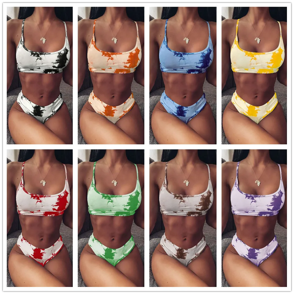 2021 high-end brand European and American new style bikini fashion sexy printing gradient multi-color split ladies swimsuit
2021 high-end brand European and American new style bikini fashion sexy printing gradient multi-color split ladies swimsuit