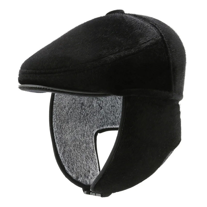 

Winter Warm Slouchy Cable Beanie Skull Hat Warm Earflaps Hat With Visor Hat Winter Fleece Lined Skull Cap With Earflap