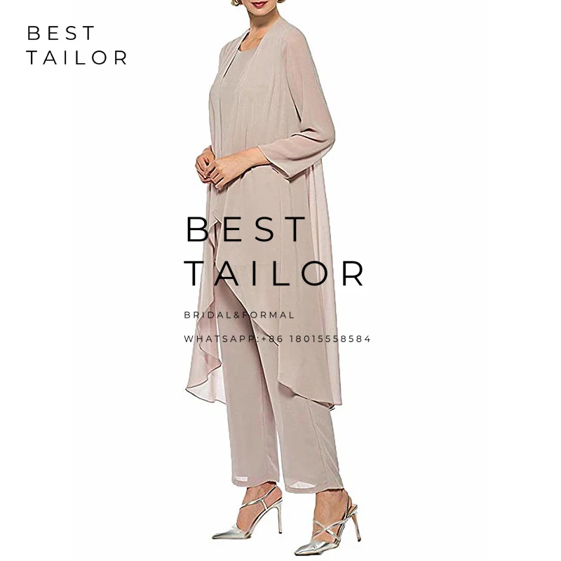 Mother of the Bride Dresses for Weddings 3 Pieces Pant Suits Long Jacket Chiffon Simple Groom Mother Farsali Vestido De Madrinha
Mother of the Bride Dresses for Weddings 3 Pieces Pant Suits Long Jacket Chiffon Simple Groom Mother Farsali Vestido De Madrinha