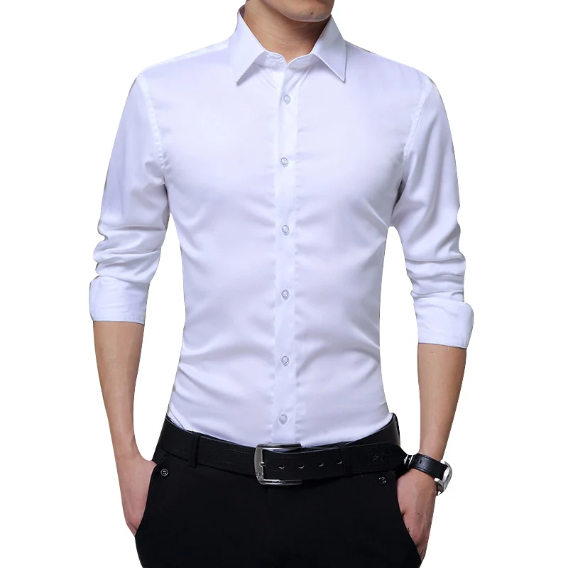 2020 New Men Business Shirts Long Sleeve Shirts Slim Fit Solid Formal Luxury Design casual Shirts Male Stylish Dress Tops
2020 New Men Business Shirts Long Sleeve Shirts Slim Fit Solid Formal Luxury Design casual Shirts Male Stylish Dress Tops
