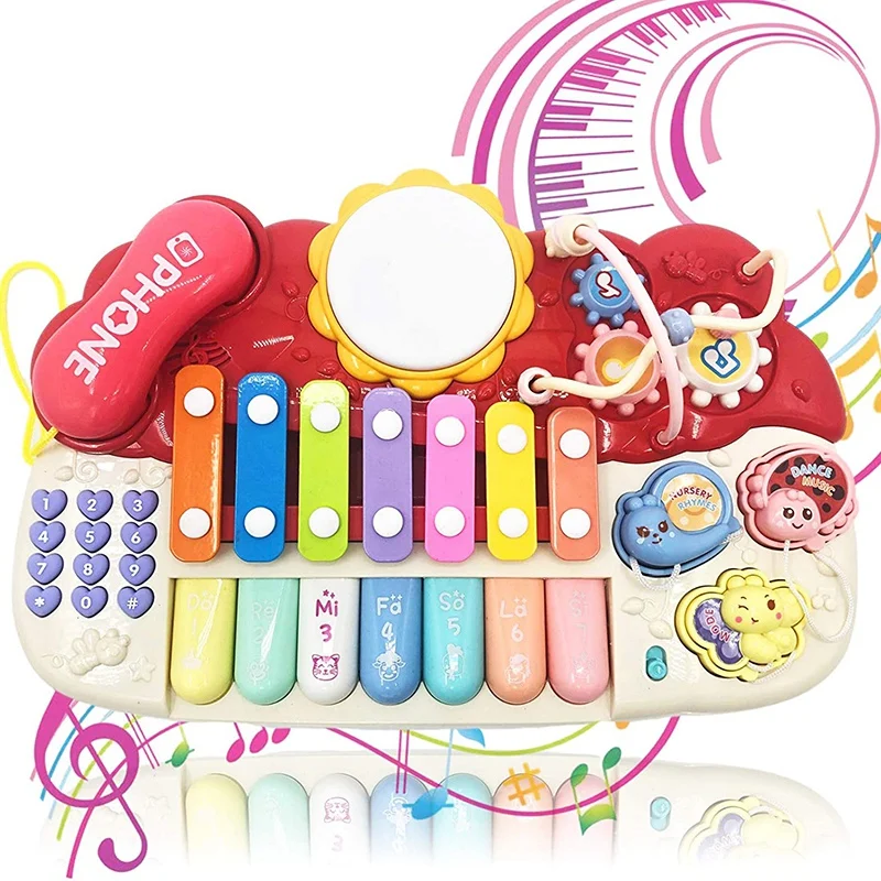 7 in 1 Musical Toys for Toddlers Electronic Piano Xylophone Drum Toys
7 in 1 Musical Toys for Toddlers Electronic Piano Xylophone Drum Toys