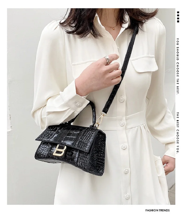 Crocodile Pattern Hourglass Bag For Women 2021 New Simple Texture White Red Brown Animal Prints Shoulder Crossbody Female Bag
Crocodile Pattern Hourglass Bag For Women 2021 New Simple Texture White Red Brown Animal Prints Shoulder Crossbody Female Bag