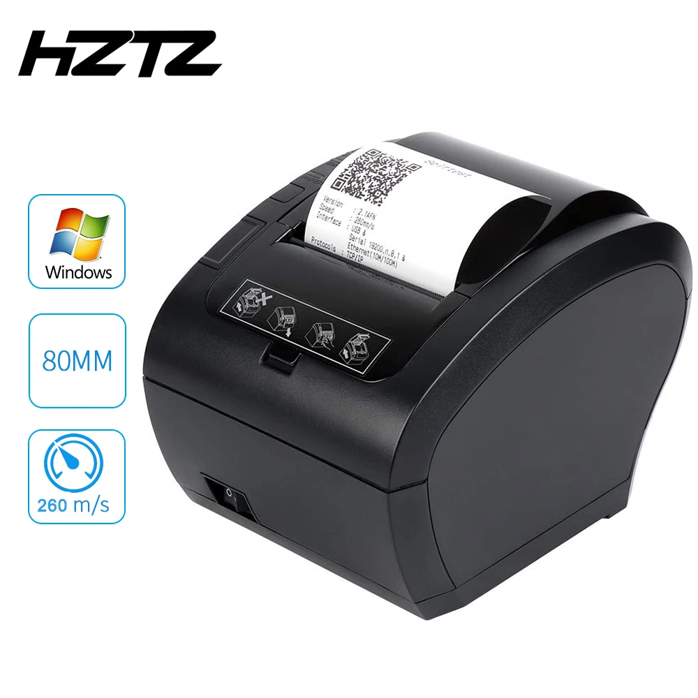 80 мм Термальность Wi Fi Bluetooth чековый принтер POS Кухня с автоматическим резаком