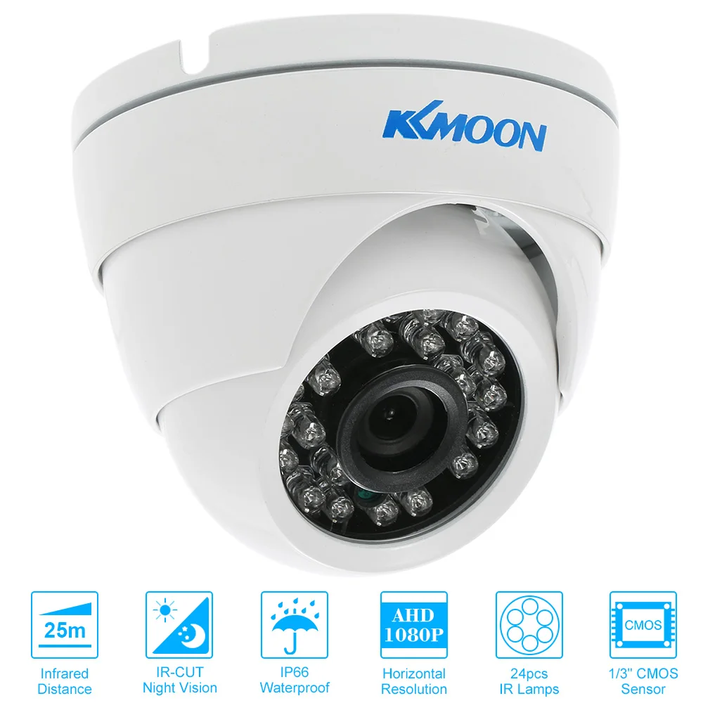 

Купольная AHD-камера видеонаблюдения KKmoon, 1080P, 3,6 МП, 1/3 мм, CMOS, ночное видение, IR-CUT, водонепроницаемая, для помещений и на улице