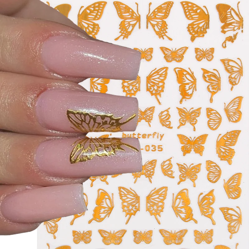 1PCS 3D Butterfly Nail Art Stickers Gold Silver Laser Bronzing Butterfly Sticker Nail Transfer Foils Decals Nail Art Decoration
1PCS 3D Butterfly Nail Art Stickers Gold Silver Laser Bronzing Butterfly Sticker Nail Transfer Foils Decals Nail Art Decoration