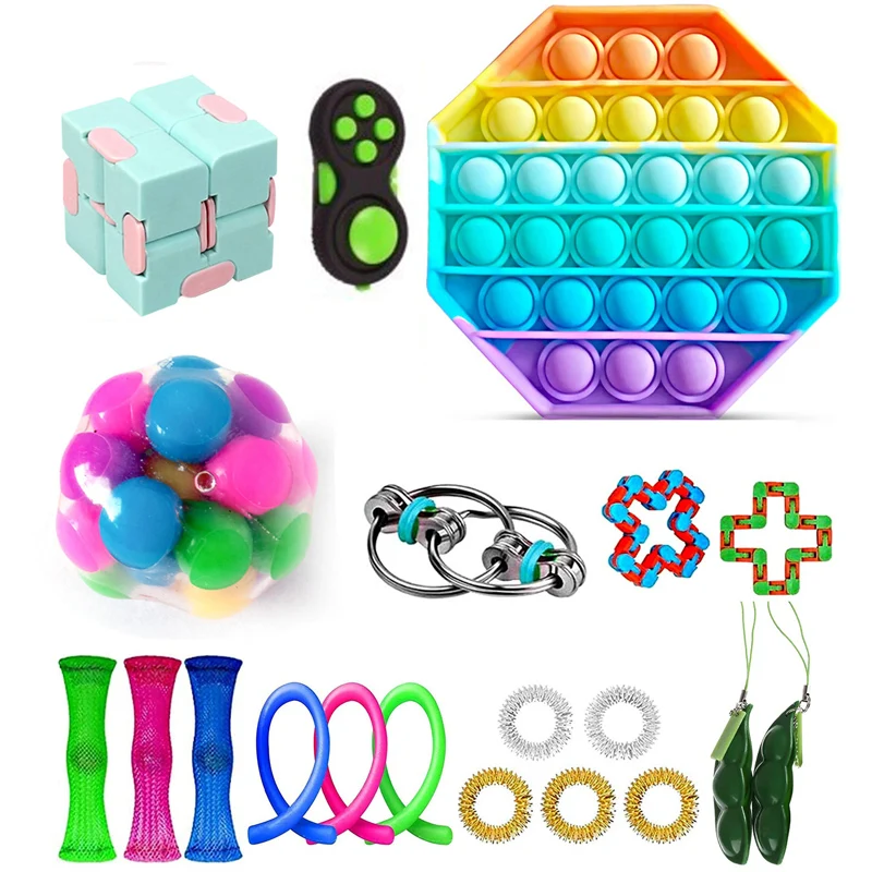 Sensory Fidget Toys Set Stress Relief And Anti-Anxiety Tools Bundle Stress Relief For Kids And Adults Decompression Toy Set
Sensory Fidget Toys Set Stress Relief And Anti-Anxiety Tools Bundle Stress Relief For Kids And Adults Decompression Toy Set