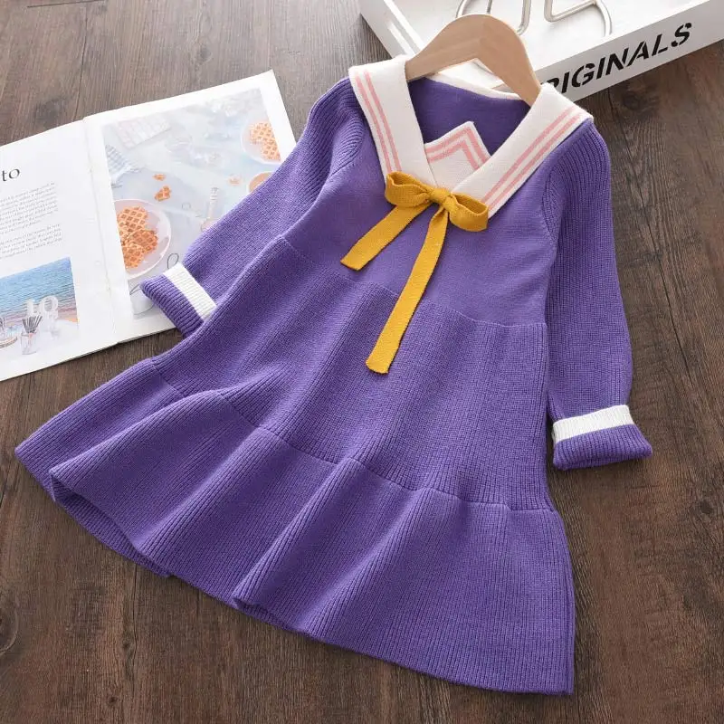 Fashion Autumn Clothing For Girl Casual Bow Princess Dress Lovely Vestidos for Baby Girls Sweater Knitted Children Sweater Dress
Fashion Autumn Clothing For Girl Casual Bow Princess Dress Lovely Vestidos for Baby Girls Sweater Knitted Children Sweater Dress