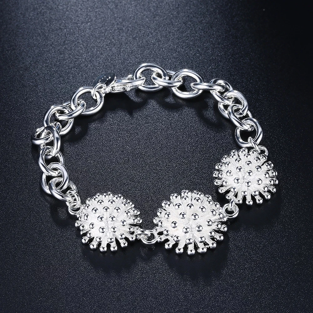 925 sterling silver Bracelets for women man Charm round flowers lady Wedding party Christmas Gifts fashion Jewelry 8 inches
925 sterling silver Bracelets for women man Charm round flowers lady Wedding party Christmas Gifts fashion Jewelry 8 inches
