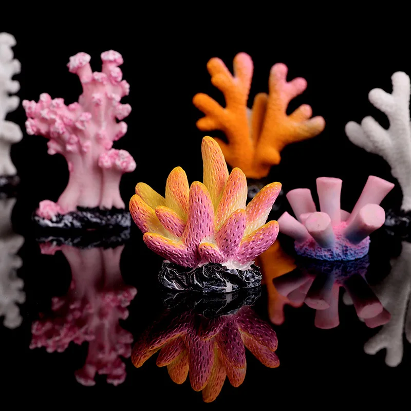 Цветные Искусственные коралловые рифы для аквариума декоративные камни