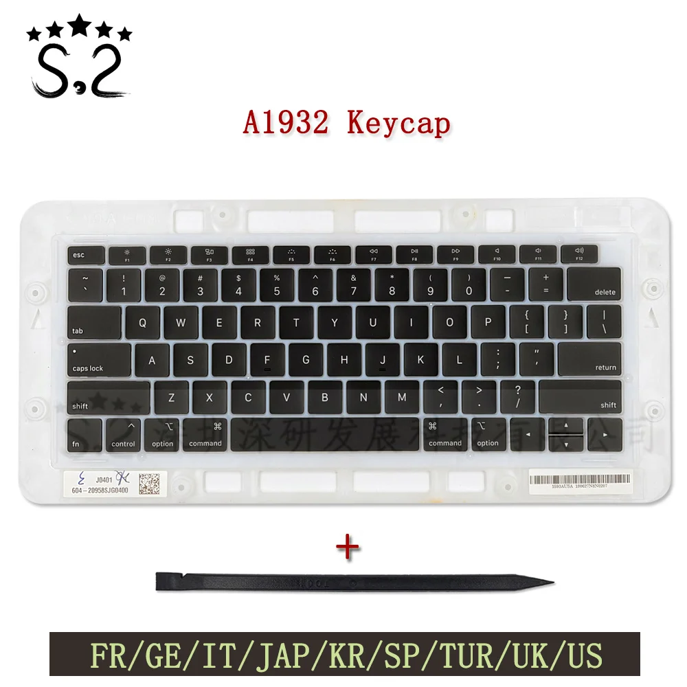 New A1932 Keycap For Macbook Air Retina 13.3" US UK French German Italian Spanish Keyboard Keys 2018-2019 Year
New A1932 Keycap For Macbook Air Retina 13.3" US UK French German Italian Spanish Keyboard Keys 2018-2019 Year