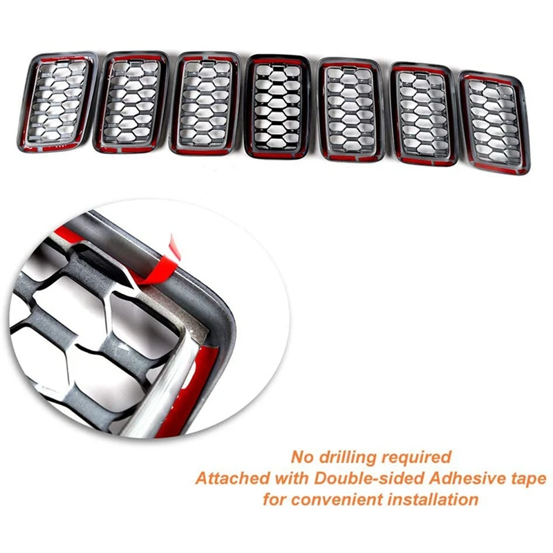 7PCS Front Grill Mesh Inserts,Rings Covers Inserts Kit for 2017 2018 2019 2020 2021 Jeep Grand Cherokee (Black)
7PCS Front Grill Mesh Inserts,Rings Covers Inserts Kit for 2017 2018 2019 2020 2021 Jeep Grand Cherokee (Black)