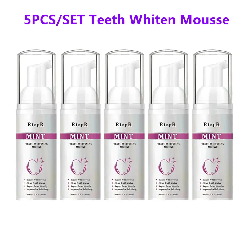 5 шт./компл. мусс для отбеливания зубов, удаление Дымчатых пятен, кофе, пятна от свежего дыхания, неприятного дыхания, чистящие зубные пятна, б...
5 шт./компл. мусс для отбеливания зубов, удаление Дымчатых пятен, кофе, пятна от свежего дыхания, неприятного дыхания, чистящие зубные пятна, б...
