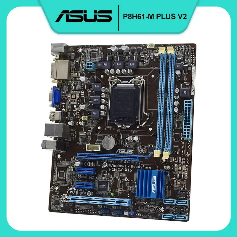 ASUS P8H61-M PLUS V2 Motherboard 1155 Mother board DDR3 16GB RAM Intel H61 Support Intel 32nm Processor VGA DVI USB2.0 PCI-E 2.0
ASUS P8H61-M PLUS V2 Motherboard 1155 Mother board DDR3 16GB RAM Intel H61 Support Intel 32nm Processor VGA DVI USB2.0 PCI-E 2.0