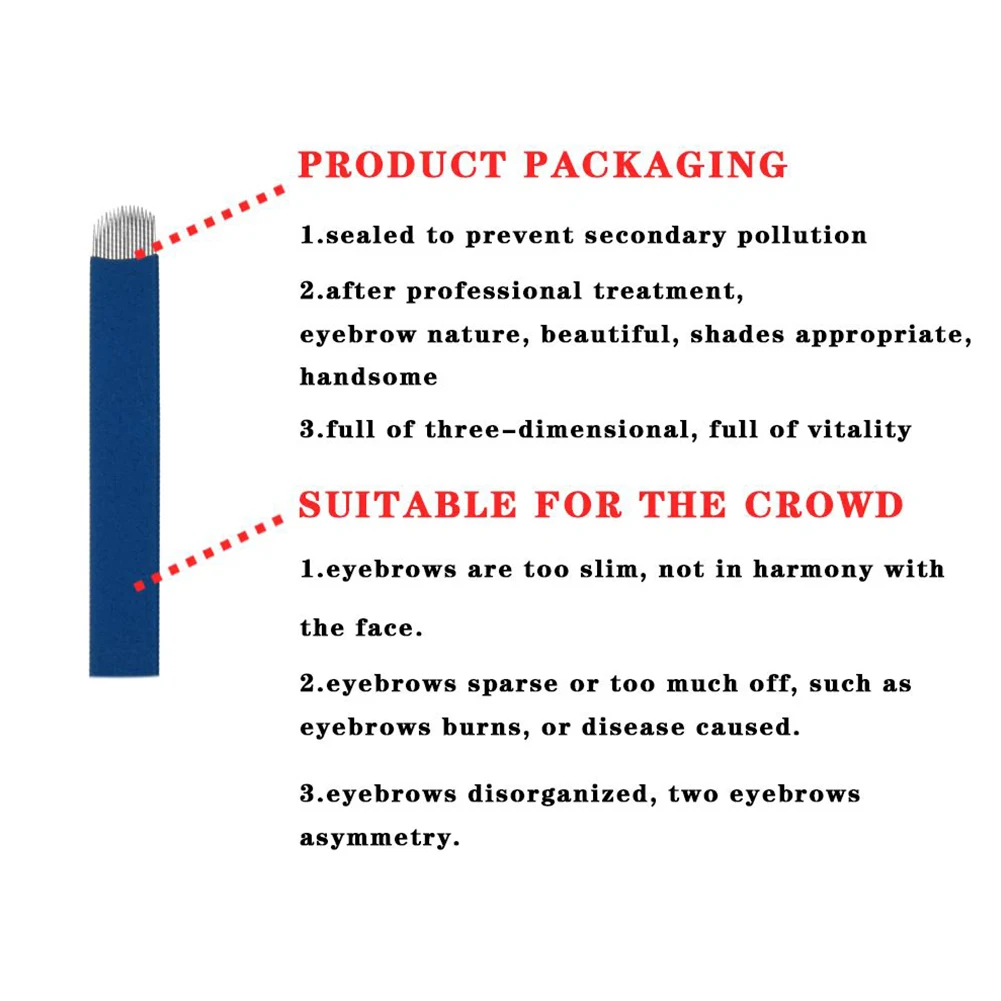 50pcs Blue Microblading Eyebrow Needles 16 Pins Manual Disposable Tattoo Tool Manual Tattoo Pen for Permanent Makeup Eyes Lips
50pcs Blue Microblading Eyebrow Needles 16 Pins Manual Disposable Tattoo Tool Manual Tattoo Pen for Permanent Makeup Eyes Lips