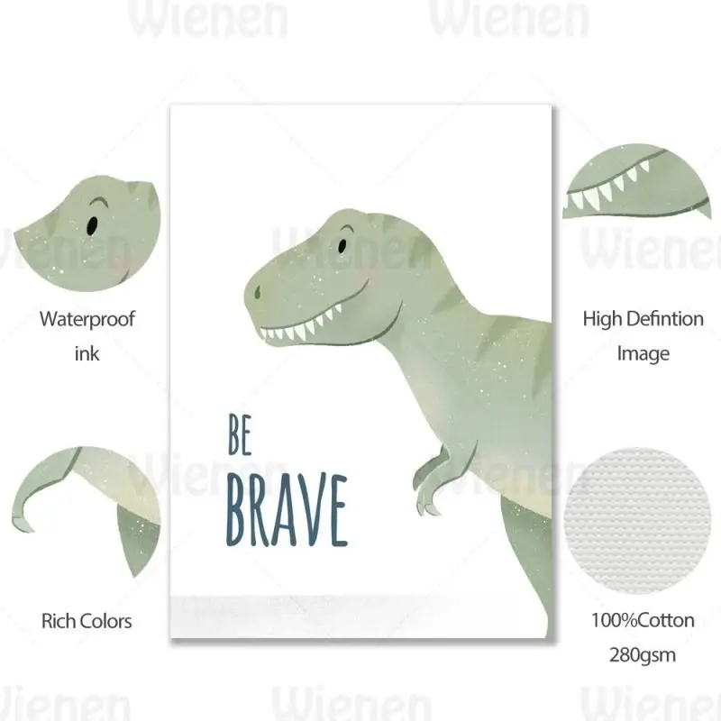 Cartoon Dinosaurs Canvas Painting Animals Happy Quotes Posters and Prints Nursery Boy Baby Room Wall Art Interior Decoration
Cartoon Dinosaurs Canvas Painting Animals Happy Quotes Posters and Prints Nursery Boy Baby Room Wall Art Interior Decoration