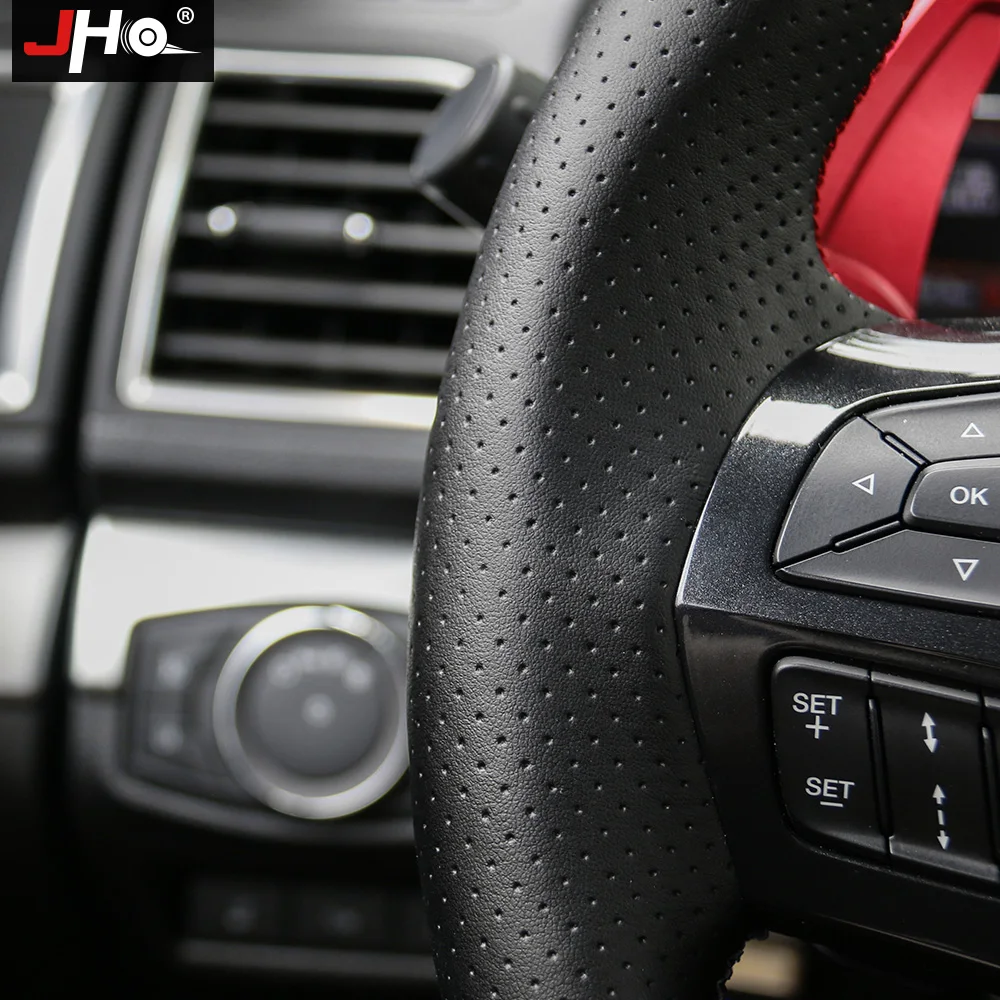 JHO Patchwork Faux Leather Steering Wheel Hand-stitching Wrap Cover For Ford Explorer 2016-2019 2017 2018 Car Accessories
JHO Patchwork Faux Leather Steering Wheel Hand-stitching Wrap Cover For Ford Explorer 2016-2019 2017 2018 Car Accessories