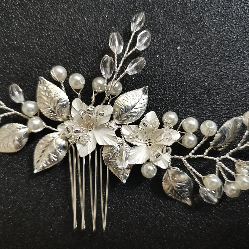 SLBRIDAL Alloy Crystal Rhinestone Pearl Flower Leaf Bridal Hair Comb Set Wedding Hair Accessories Women Bridesmaids Hair Jewelry
SLBRIDAL Alloy Crystal Rhinestone Pearl Flower Leaf Bridal Hair Comb Set Wedding Hair Accessories Women Bridesmaids Hair Jewelry