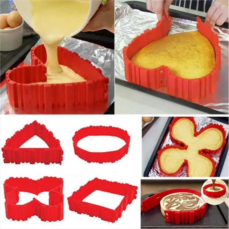 Four-Piec Baking Silicone Cake Mold DIY Magic Heart Shade Rectangular Round Shape Mousse Muffin Mould Kitchen Cookie Pastry Tool
Four-Piec Baking Silicone Cake Mold DIY Magic Heart Shade Rectangular Round Shape Mousse Muffin Mould Kitchen Cookie Pastry Tool