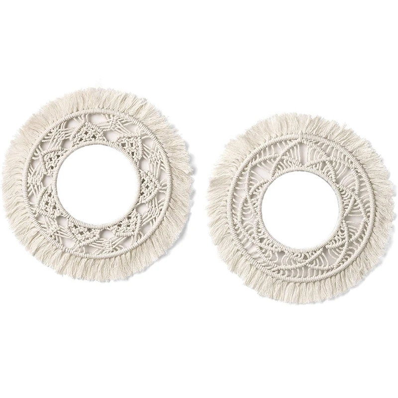 AT69 -2-Piece Set Bohemian Fringed Wall Frame Macrame Ceremony Background Wall Decor Art Frame for Home Living Room Decoration
AT69 -2-Piece Set Bohemian Fringed Wall Frame Macrame Ceremony Background Wall Decor Art Frame for Home Living Room Decoration