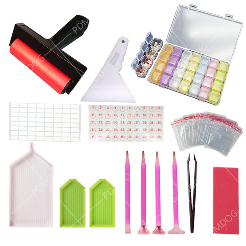 PDMDOG 5D Diamond Painting Tools and Accessories Kits Roller pen Clay Tray stylo Diamond Embroidery Tray Box sets
PDMDOG 5D Diamond Painting Tools and Accessories Kits Roller pen Clay Tray stylo Diamond Embroidery Tray Box sets