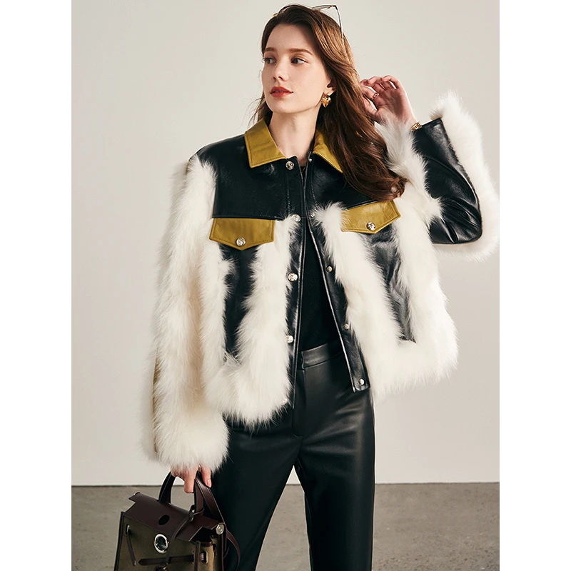 Shuchan2021 Winter New Fox Fur Coat Women's Splicing Sheepskin Young One-piece Coat Covered Button Thick Warm Fur Pre-sale
Shuchan2021 Winter New Fox Fur Coat Women's Splicing Sheepskin Young One-piece Coat Covered Button Thick Warm Fur Pre-sale